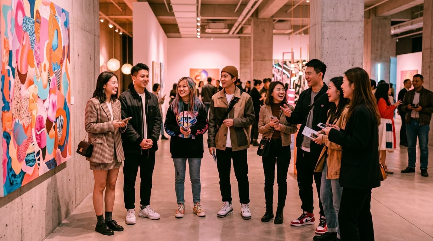 Art gallery gathering